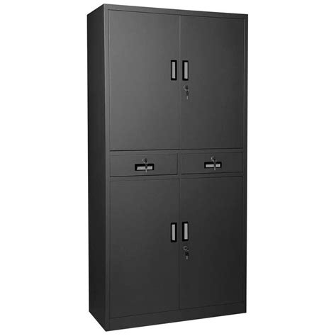 4 door 2 drawer lockable steel cabinet|lockable cabinet 2 door staples.